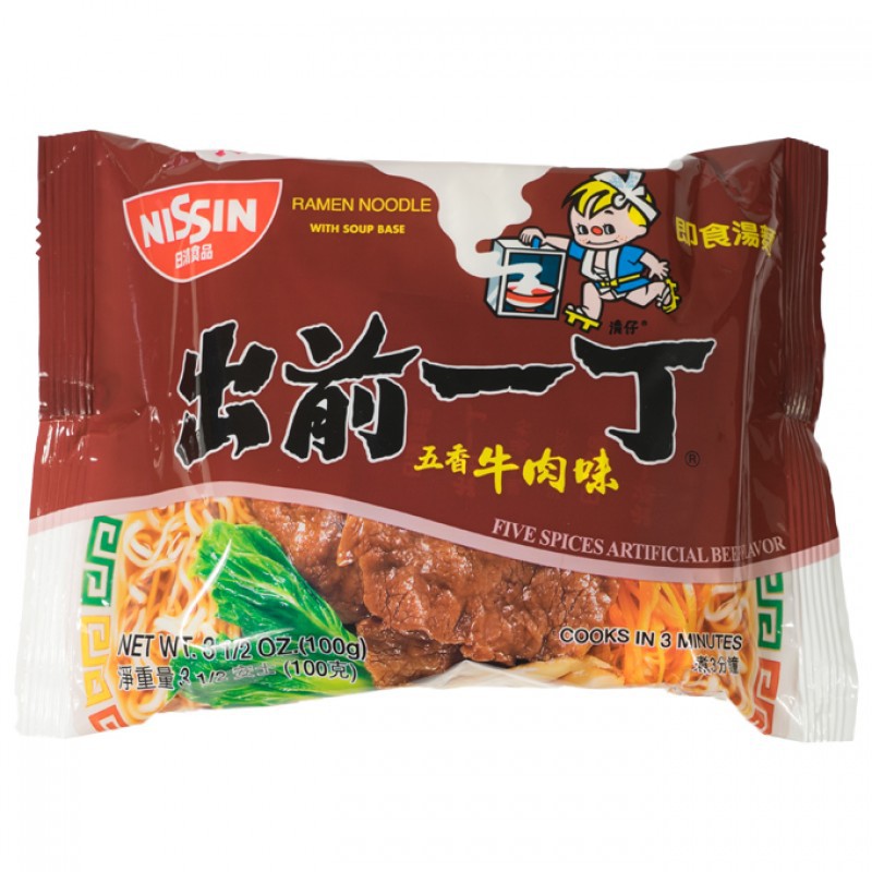 Nissin 100g (HK) Japanese Style Demae Ramen Noodles - Five Spice Beef Flavour Nissin 100g (HK) Japanese Style Demae Ramen Noodles - Five Spice Beef Flavour