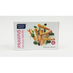 Pacific West 500g Frozen Raw Prawns In Filo Pastry