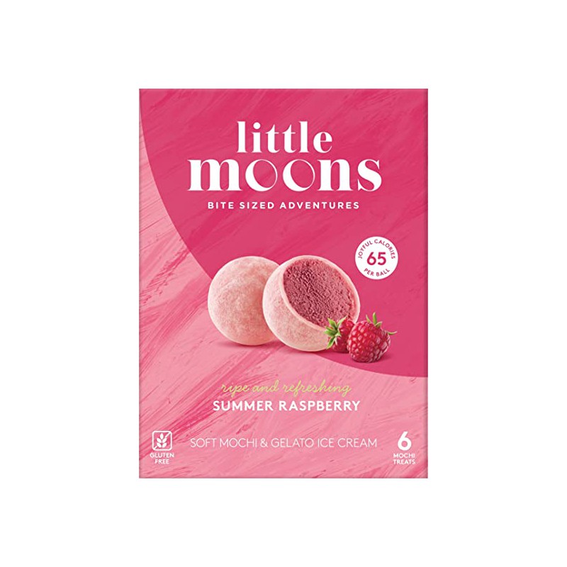 Little Moons 192g Frozen Mochi Ice Cream - Summer Raspberry (6 Mochi Treats)