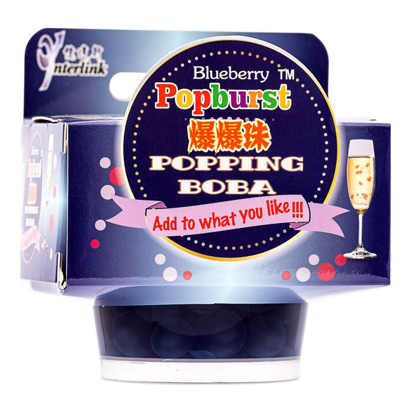 Popburst 130g x 24 Pots - Popping Boba - Blueberry Flavor