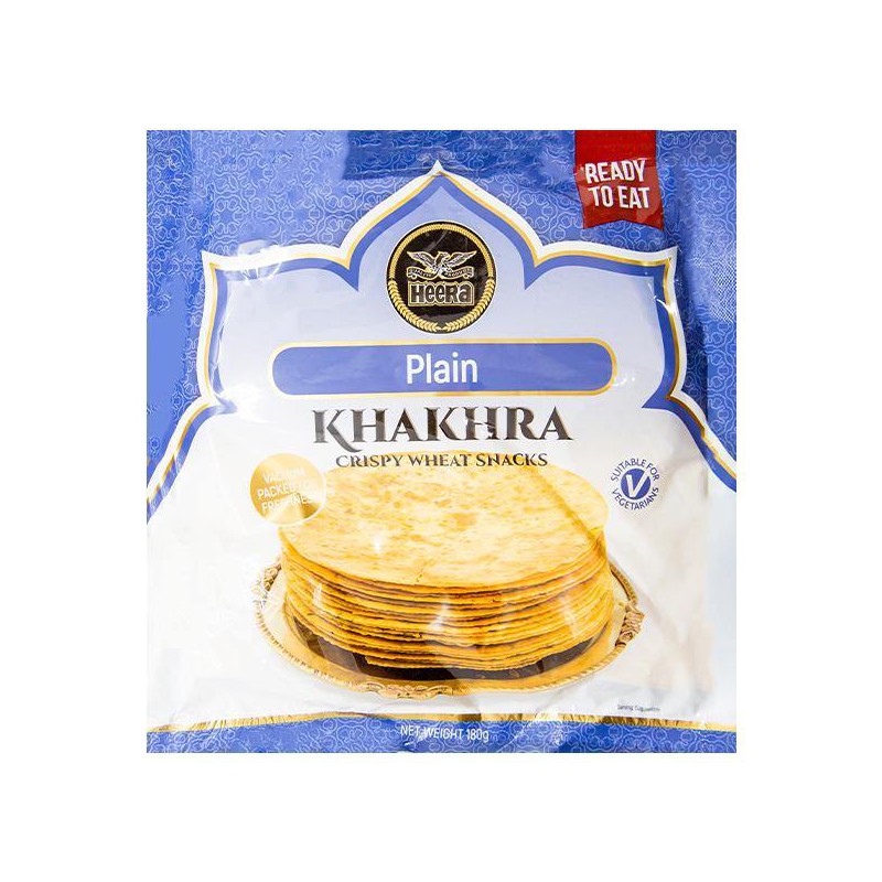 Heera 180g Plain Khakhra - Crispy Wheat Snacks