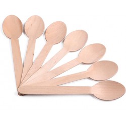 Eco Friend 100pc Wooden Spoons 160mm Disposable Wooden...