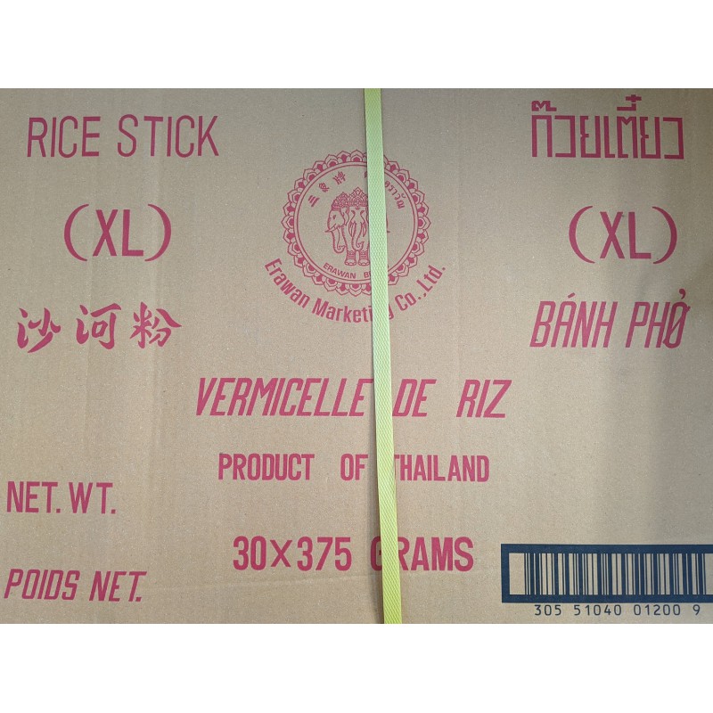 Erawan Rice Sticks 10mm 30x375g Bánh Phở ผัดซีอิ๊ว ก๋วยเตี๋ยว Pad See Ew Pad Thai Flat Rice Noodles Erawan Rice Sticks 10mm 30x375g Bánh Phở ผัดซีอิ๊ว ก๋วยเตี๋ยว Pad See Ew Pad Thai Flat Rice Noodles