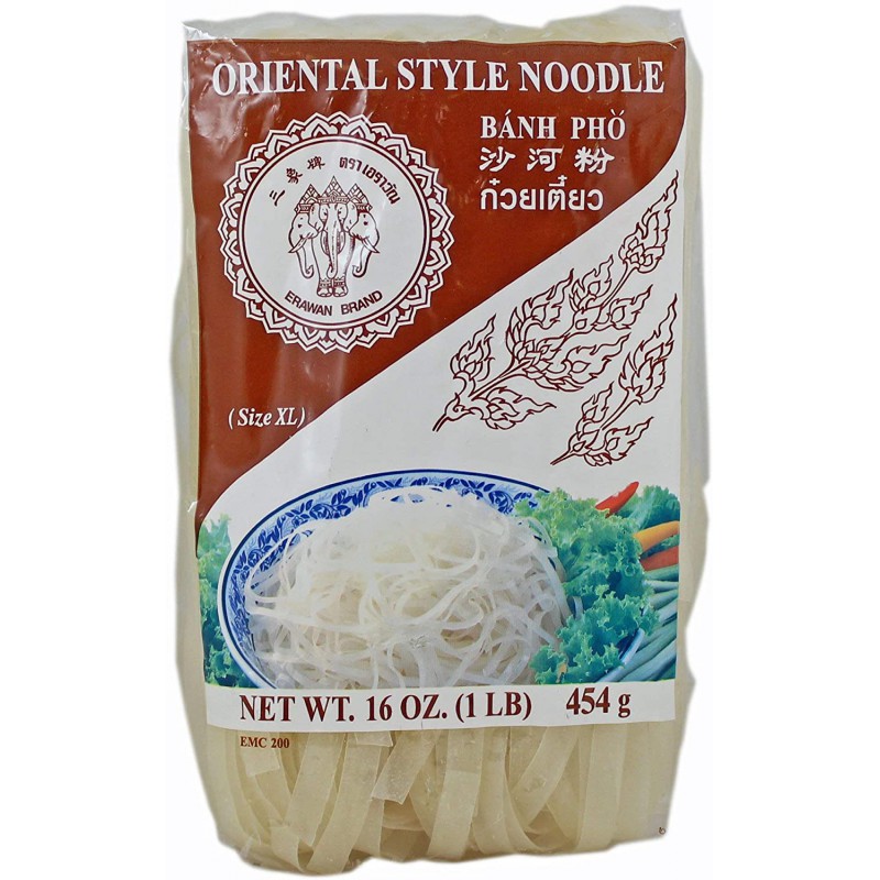 Erawan Rice Sticks 10mm 375g Bánh Phở ผัดซีอิ๊ว ก๋วยเตี๋ยว Pad See Ew Pad Thai Flat Rice Noodles