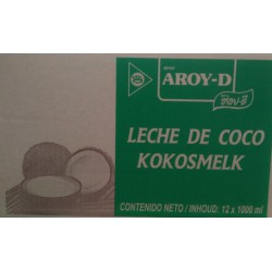 Aroy-D Original Coconut Milk in Carton 1lit x12 Full Case of Coconut Milk