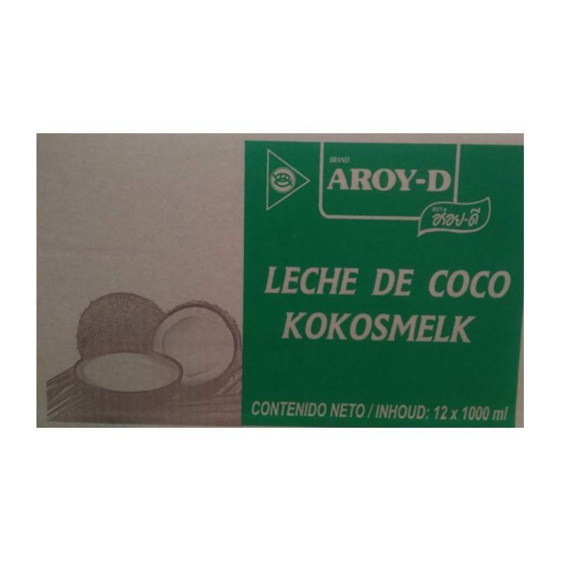 Aroy-D Original Coconut Milk in Carton 1lit x12 Full Case of Coconut Milk