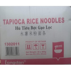 Longdan Tapioca Rice Noodles 30x400g Hủ Tiếu Bột Gạo Lọc Tapioca Rice Noodles