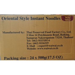 Wai Wai Instant Fine Oriental Noodles 24x500g Bún Mỏng Quick Cook Fine Rice Vermicelli Thai Noodles