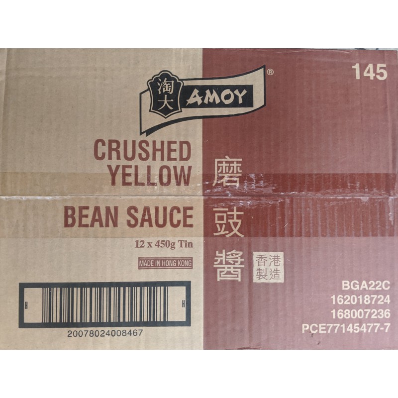 Amoy Crushed Yellow Bean Sauce Tins 12x450g Crushed Yellow Bean Sauce