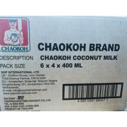 Chaokoh Thai Coconut Milk 4x6x400ml Thai Coconut Milk