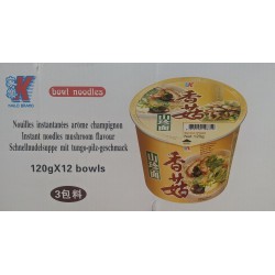 Kailo Brand Mushroom Bowl Noodles 12X120g Box of Mushroom Flavour Noodle Bowls