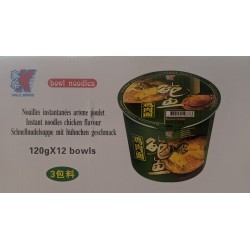 Kailo Chicken Noodle Bowls 12X120g Box of Chicken Flavour Bowl Noodles