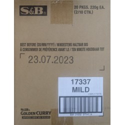 S&B Golden Curry 2x10x220g Block Mild Curry Sauce Mix