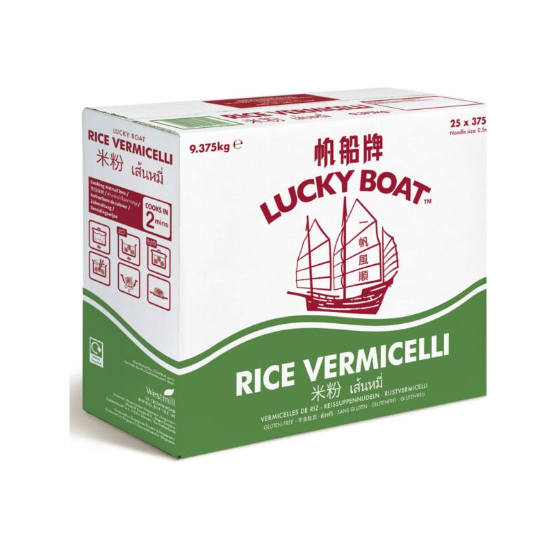Lucky Boat Rice Vermicelli 25x375g Rice Vermicelli