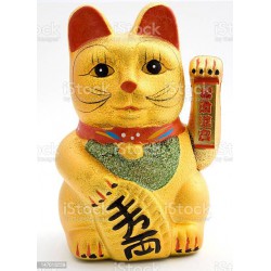 MX Lucky Cat Ornament 9" Golden Cat