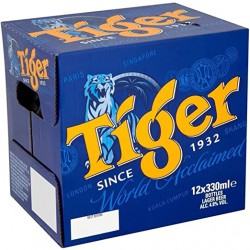 Tiger Beer 4.8% by Vol 12x330ml World Aclaimed Asian Lager