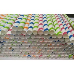 Zing Asia Diagonal Cut Multi Coloured Paper Straws For...