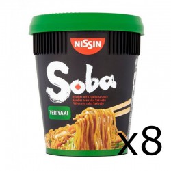 Nissin Soba Cup Noodles 8x90g Teriyaki Flavour Instant Soba Cup Noodles