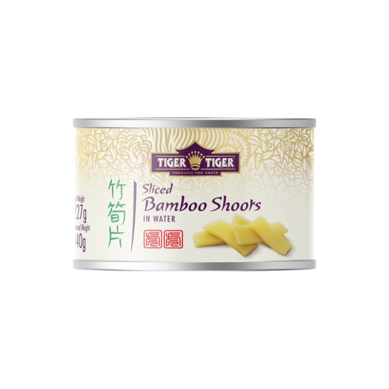 Tiger Tiger Sliced Bamboo Shoots in water 227g Sliced Bamboo Shoots Tiger Tiger Sliced Bamboo Shoots in water 227g Sliced Bamboo Shoots