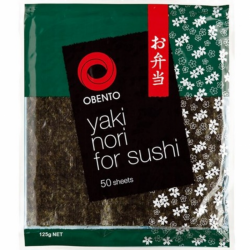 Obento Yaki Nori (Seaweed Sheet) for Sushi 10x50 Sheets 125g (500 sheets per box) Roasted Seaweed