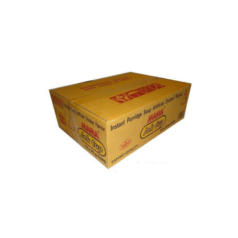 Full Case of 12x Mama - 45g - Jok Cup - Instant Porridge Soup (Chicken)