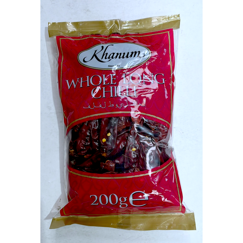Khanum Whole Long Chilli 200g Whole Chilli
