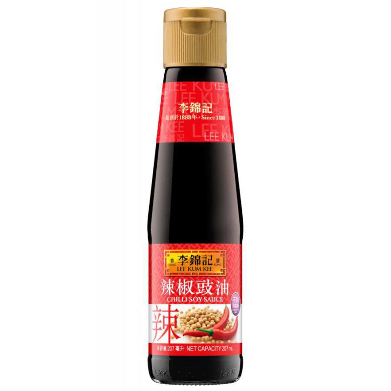 Lee Kum Kee Hot Chilli Soy Sauce 207ml LKK Vegan Chilli Soy Sauce