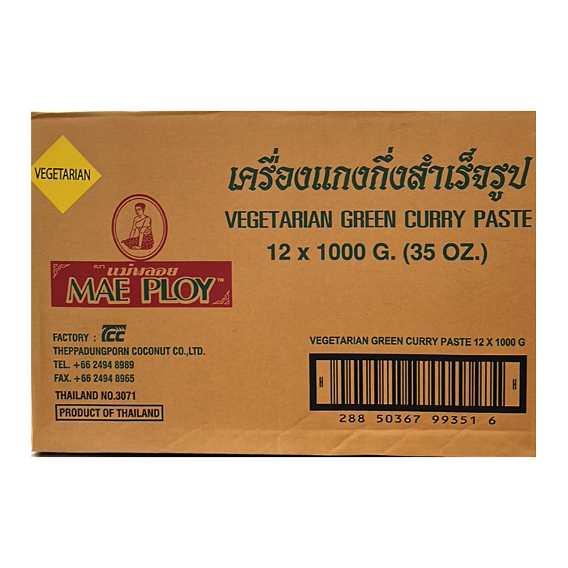 Mae Ploy Green Curry Paste 12x1kg Vegetarian & Vegan Thai Green Curry Paste Mae Ploy Green Curry Paste 12x1kg Vegetarian & Vegan Thai Green Curry Paste