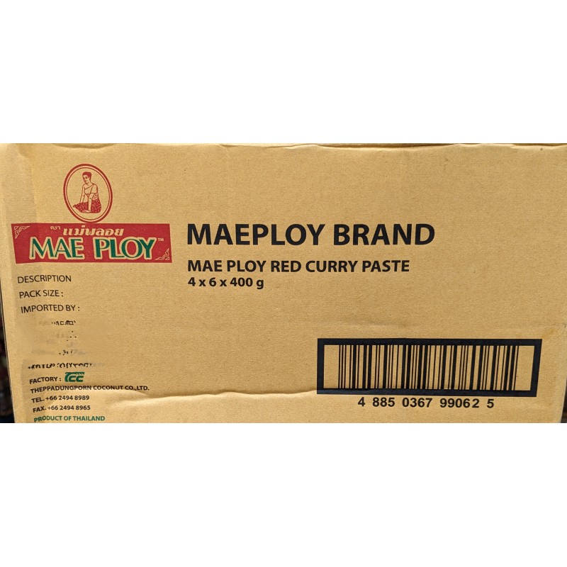 Mae Ploy Red Curry Paste 4x6x400g Thai Red Curry Paste