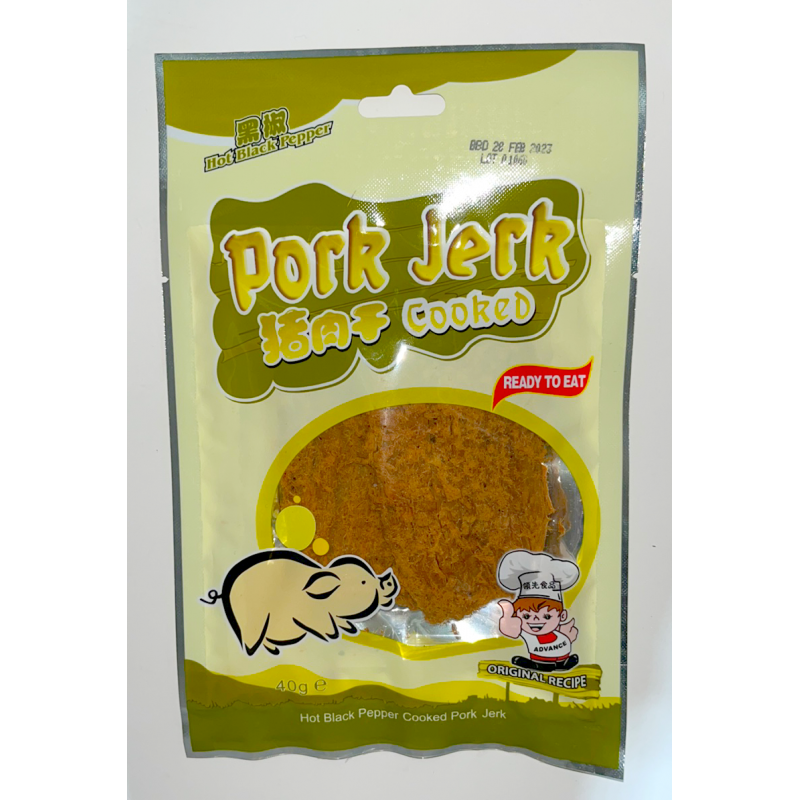 Advance Pork Jerk Cooked 40 Hot Black Pepper Original Recipe