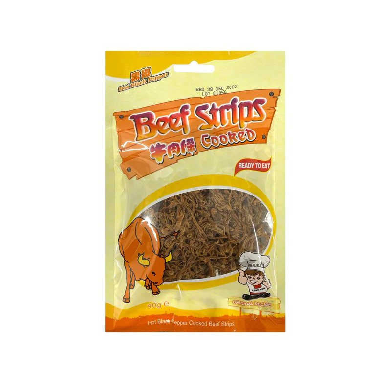Advance Beef Strips 40g Hot Black Pepper Original Recipe Advance Beef Strips 40g Hot Black Pepper Original Recipe