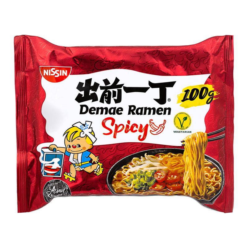 Nissin Noodles Demae Ramen Spicy Flavour Japanese Noodles 100g