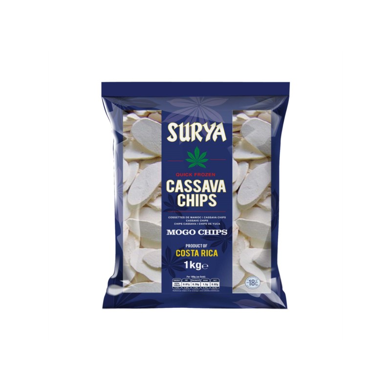 Surya Cassava Chips 1kg Frozen Costa Rica Cassava Chips