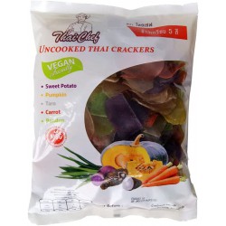 Thai Chef Uncooked Thai Crackers 500g Vegan Friendly Sweet Potato/Pumpkin/Taro/Carrot/Pandan