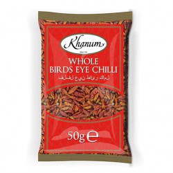 Khanum Whole Birds Eye Chilli 50g Dried Chilli