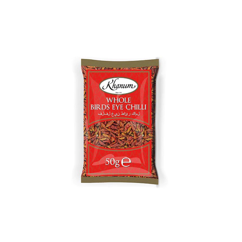 Khanum Whole Birds Eye Chilli 50g Dried Chilli