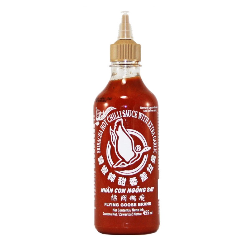 Flying Goose Brand Sriracha Extra Garlic Hot Chilli Sauce 455ml Sriracha Hot Chilli Sauce (Extra Garlic) Flying Goose Brand Sriracha Extra Garlic Hot Chilli Sauce 455ml Sriracha Hot Chilli Sauce (Extra Garlic)