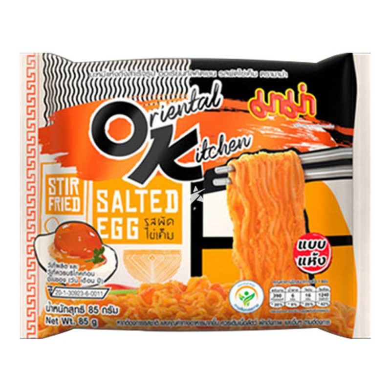 Mama Oriental kitchen Salted Egg Flavour 85g Stir fry noodles Mama Oriental kitchen Salted Egg Flavour 85g Stir fry noodles