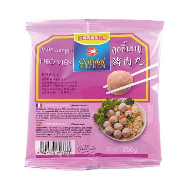 Oriental Kitchen Heo Vien Pork Meatballs 250g Frozen Pork Meat Balls