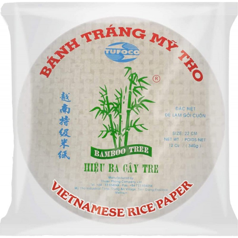 Bamboo Tree Vietnamese Rice Paper 28cm 340g ± 2g Round Rice Papers