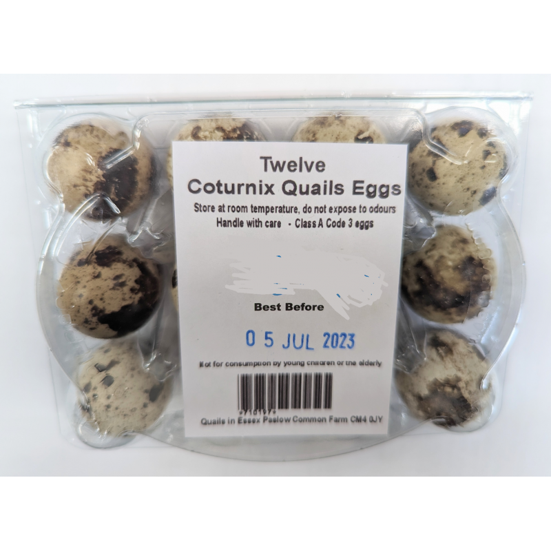 Paslow Common Farm Coturnix Quail Egg 12 Pieces 160g Fresh Quail Eggs