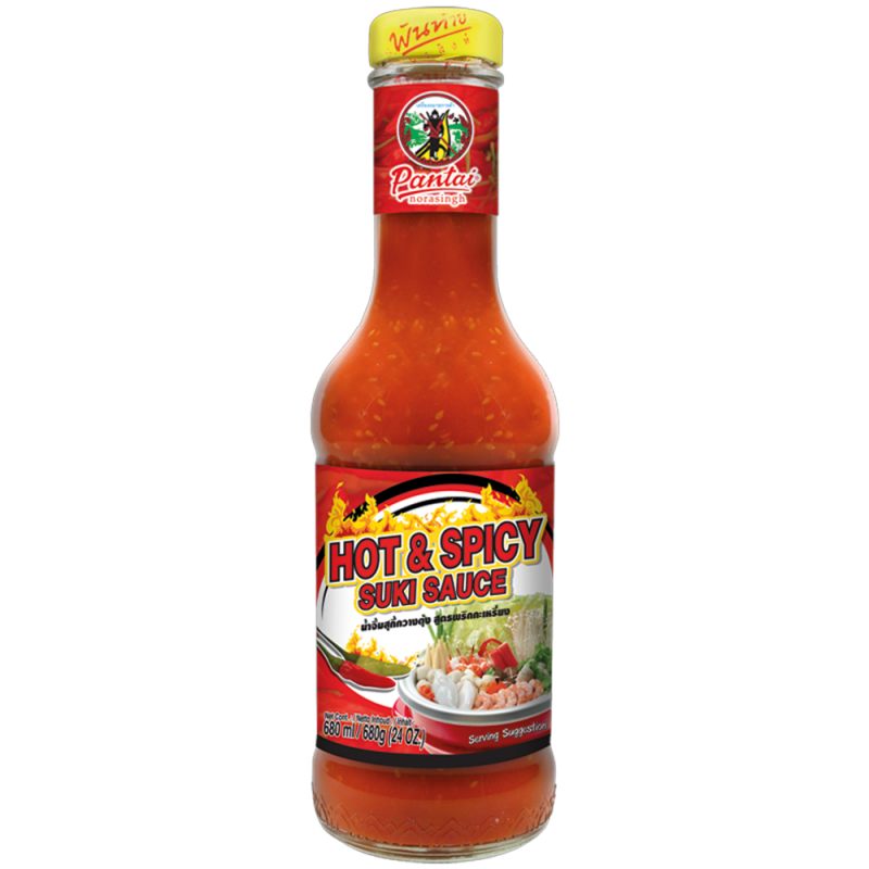 Pantai Hot and Spicy Suki Sauce 680ml ท่าจีนสกีความตุ้ง สูตรเบริกกะเหรี่ยง Thai Hot & Spicy Suki Sauce