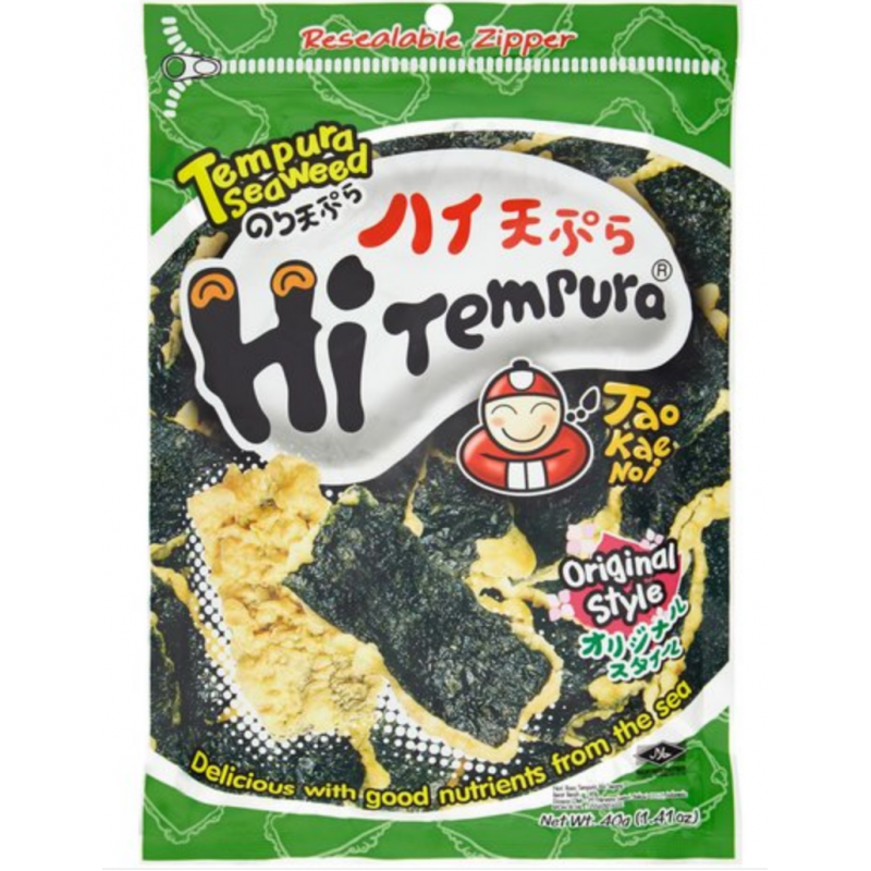 Tao Kae Noi Tempura Seaweed Original Style 40g Tempura Seaweed Snack from Zing Asia