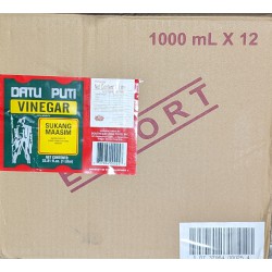 Datu Puti Sukang Maasim Vinegar 12x1L Filipino Sugar Cane Vinegar