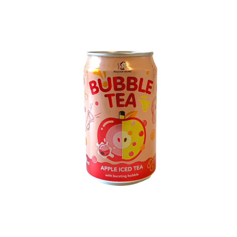 Madam Hong Apple Iced Bubble Tea 320ml Iced Apple Taiwanese Bubble Tea