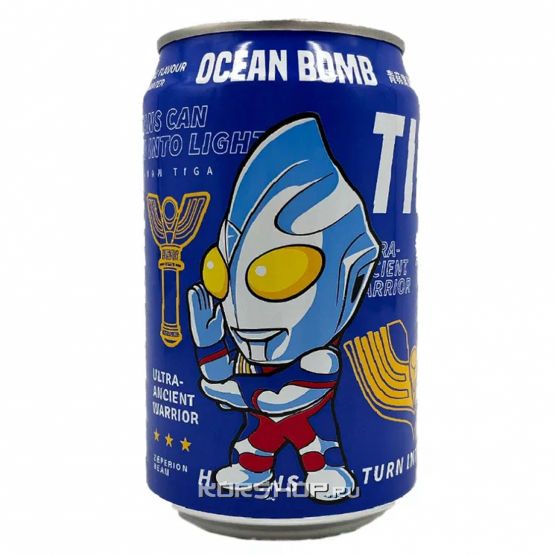 YHB Ocean Bomb Ultraman Tiga Green Apple 330ml Sparkling Green Apple Water YHB Ocean Bomb Ultraman Tiga Green Apple 330ml Sparkling Green Apple Water