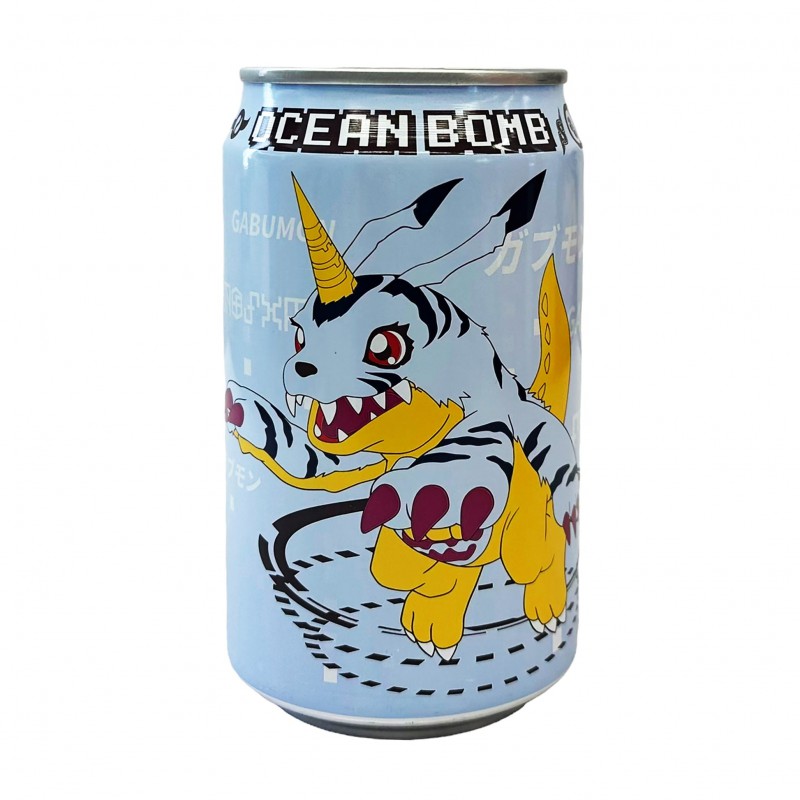 YHB Ocean Bomb Digimon Adventure Gabumon Blueberry 330ml Sparkling Blueberry Water