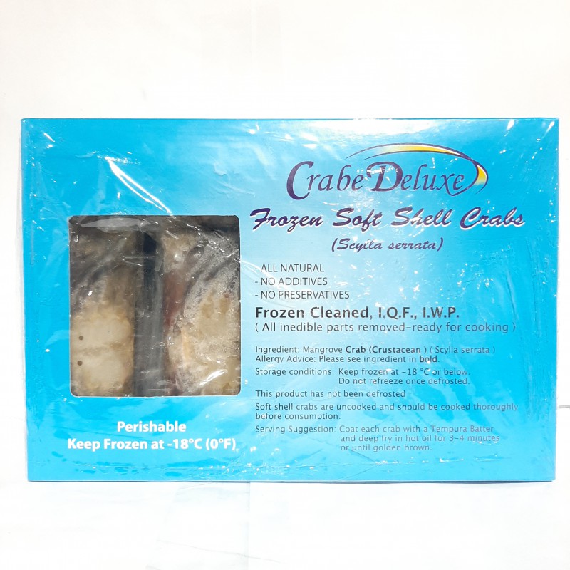 Crabe Deluxe Soft Shell Crabs 1kg Frozen Cleaned Soft Shell Crabs
