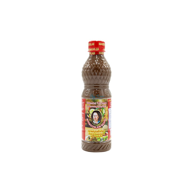 Mae Boon Lam Fish Sauce 400ml ตราแม่บุญล้าเจ้าเค้า น้ำปลาร้าต้มสุกปรุงรส Thai Papaya Salad Fish Sauce