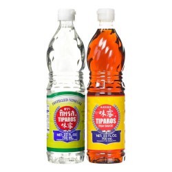 Tiparos Thai TWIN PACK  Fish Sauce 700ml and Distilled Vinegar 700ml Twin Pack Cooking Sauces  CLEARANCE BBD 2024-02-10